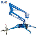 2 Tons Electric Folding Forklift Towable Vehicle Mounted Articulating  Boom Lift 30 Meters